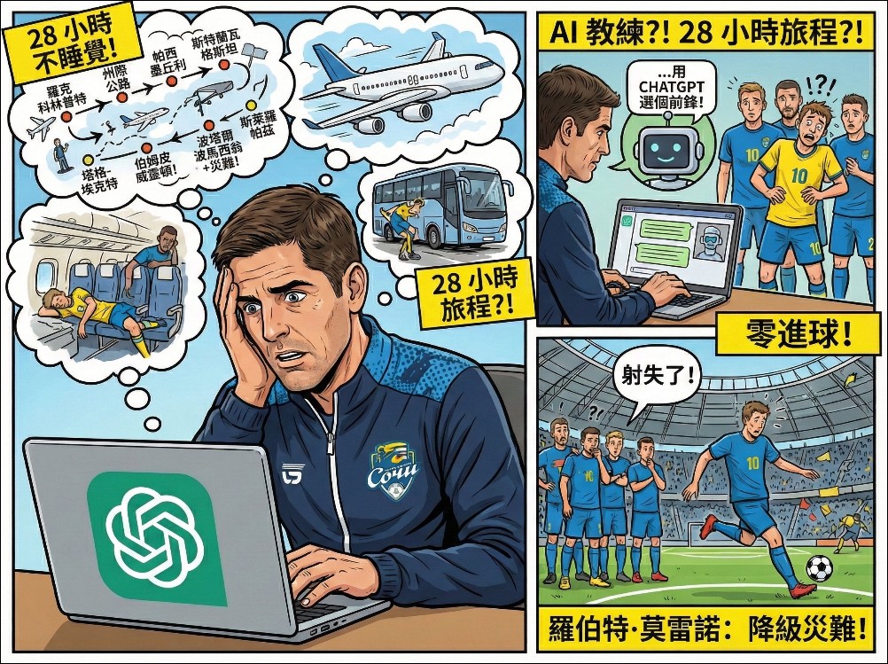 俄羅斯足球甲級聯賽教練因過度相信ChatGPT被解雇!AI選的前鋒10場比賽0進球 - 電腦王阿達 俄羅斯足球甲級聯賽教練因過度相信ChatGPT被解雇!AI選的前鋒10場比賽0進球 - 電腦王阿達