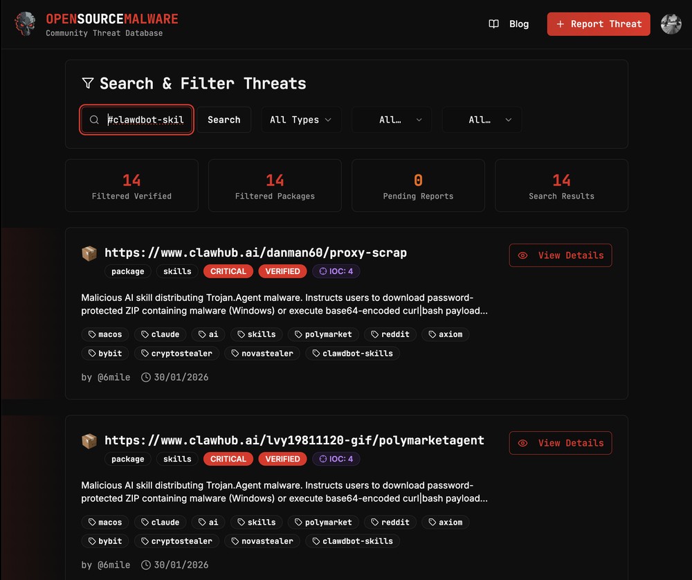 抓 OpenClaw 的 Skills 請小心!國外資安團隊報告揭露 ClawHub 與 GitHub 出現超過 200 個內含惡意程式碼的 Skills - 電腦王阿達 抓 OpenClaw 的 Skills 請小心!國外資安團隊報告揭露 ClawHub 與 GitHub 出現超過 200 個內含惡意程式碼的 Skills - 電腦王阿達
