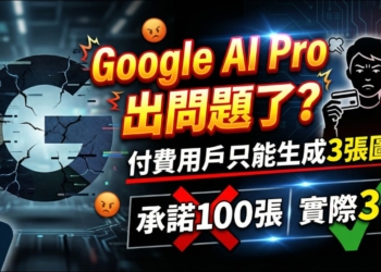 付費也沒用？「Nano Banana Pro」配額爭議延燒：AI Pro 訂閱用戶實際只能生成 3 到 4 張圖片