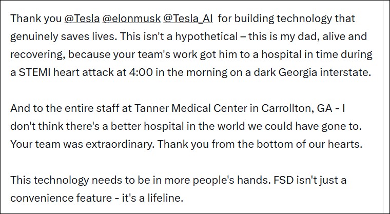 特斯拉 FSD 建功!全自動輔助駕駛「代駕」狂奔醫院,成功搶救心臟病發車主 - 電腦王阿達 特斯拉 FSD 建功!全自動輔助駕駛「代駕」狂奔醫院,成功搶救心臟病發車主 - 電腦王阿達