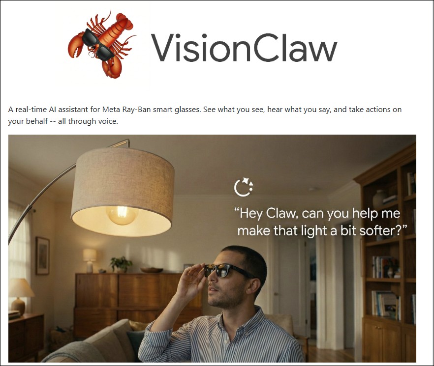 結合Meta智慧眼鏡 × Gemini × OpenClaw,「看的到」的隨身 AI 助理 VisionClaw 開源登場 - 電腦王阿達 結合Meta智慧眼鏡 × Gemini × OpenClaw,「看的到」的隨身 AI 助理 VisionClaw 開源登場 - 電腦王阿達