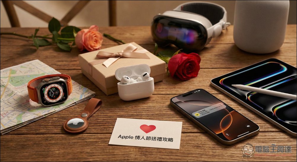 Apple 情人節送禮攻略:從 AirTag 到 Vision Pro,用科技傳送愛意 - 電腦王阿達 Apple 情人節送禮攻略:從 AirTag 到 Vision Pro,用科技傳送愛意 - 電腦王阿達