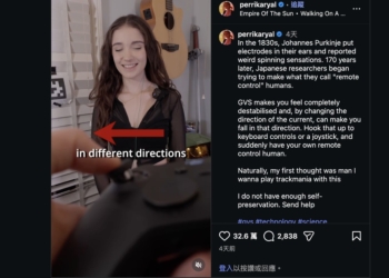 Twitch 女實況主用電極「電」耳朵「影響平衡感」，實現用 Xbox 控制器操控真人、模擬賽車 G 力