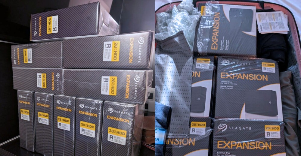 英國網友嫌硬碟太貴,直接飛美國狂買 10 顆 28TB,扣除所有花費竟省下超過 6 萬台幣 - 電腦王阿達 英國網友嫌硬碟太貴,直接飛美國狂買 10 顆 28TB,扣除所有花費竟省下超過 6 萬台幣 - 電腦王阿達