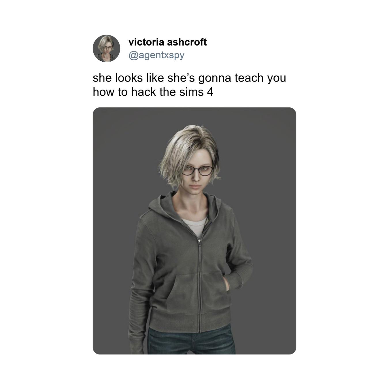 《惡靈古堡9》女主角葛蕾絲年輕時期的「科技宅女」形象引發大量迷因創作 - 電腦王阿達 《惡靈古堡9》女主角葛蕾絲年輕時期的「科技宅女」形象引發大量迷因創作 - 電腦王阿達