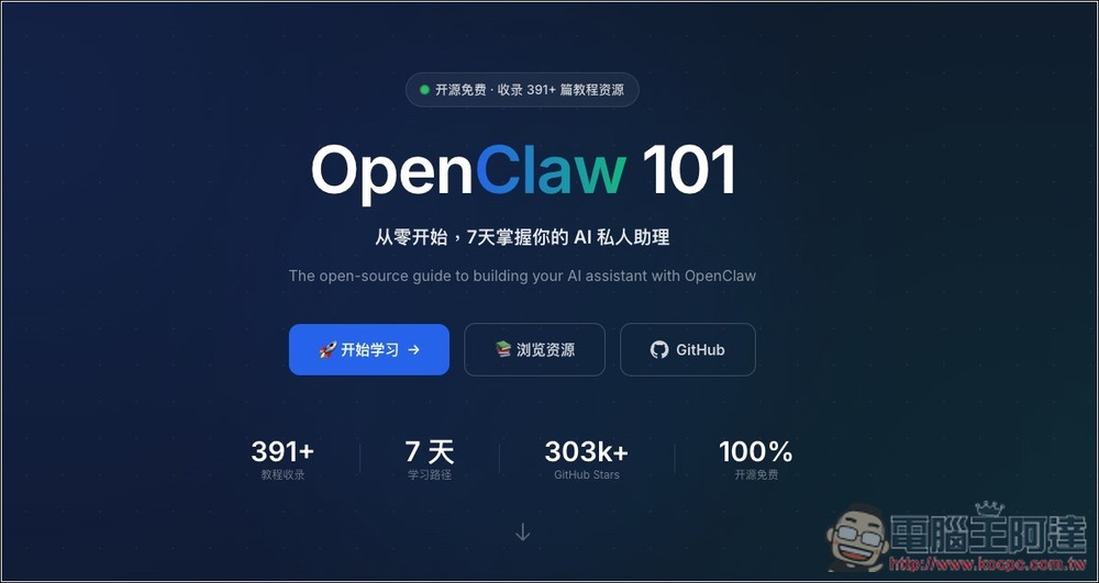 OpenClaw 101 提供 7 天快速上手課程,精選技能推薦、專為中文用戶製作的免費資源整合平台 - 電腦王阿達 OpenClaw 101 提供 7 天快速上手課程,精選技能推薦、專為中文用戶製作的免費資源整合平台 - 電腦王阿達