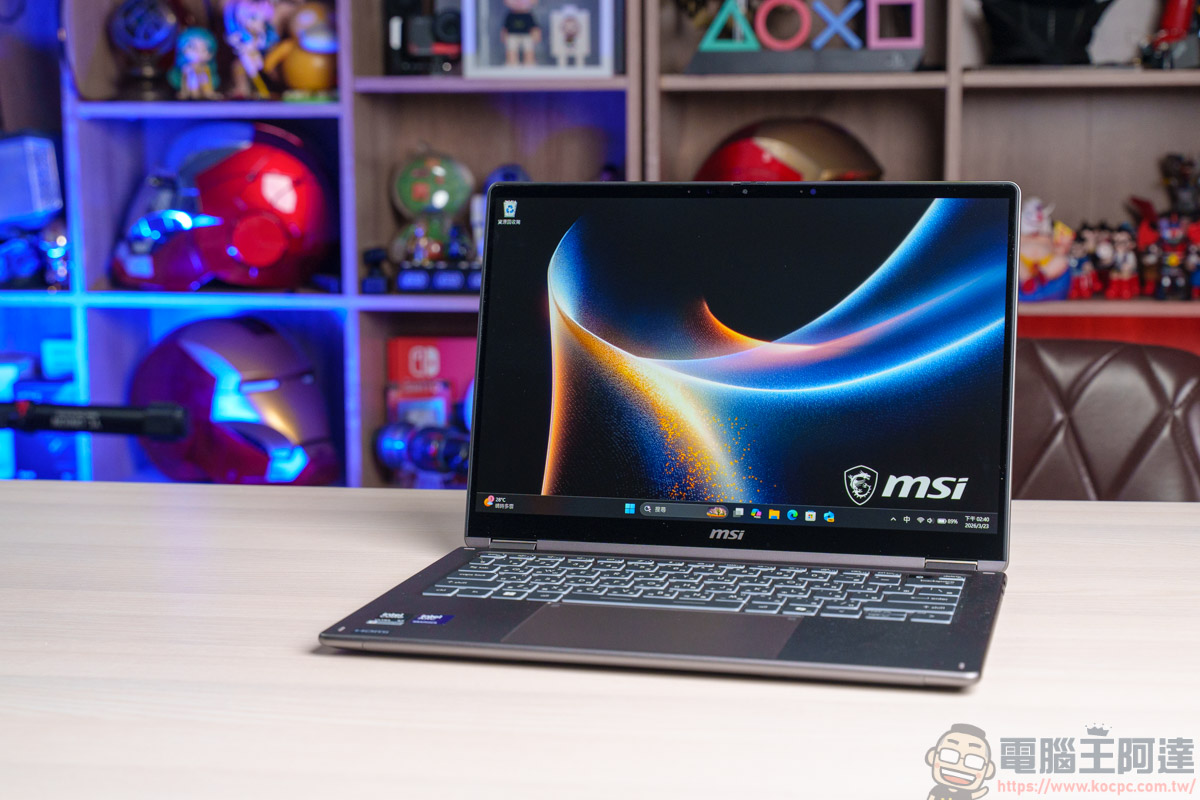 內顯直逼獨顯效能!MSI Prestige 14 Flip AI+ 實測:Panther Lake 處理器讓 3A 大作也能帶著走 - 電腦王阿達 內顯直逼獨顯效能!MSI Prestige 14 Flip AI+ 實測:Panther Lake 處理器讓 3A 大作也能帶著走 - 電腦王阿達