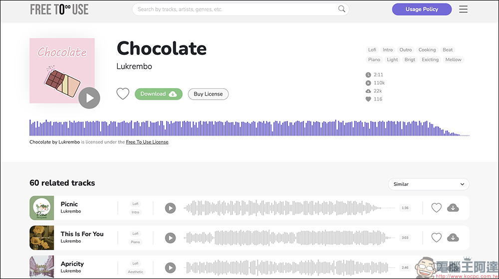 創作者必收音樂平台!Free To Use 上千首免版稅音樂免費下載,一站搞定背景音樂 - 電腦王阿達 創作者必收音樂平台!Free To Use 上千首免版稅音樂免費下載,一站搞定背景音樂 - 電腦王阿達