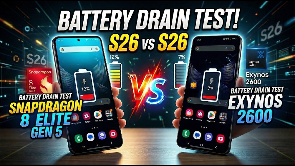 三星 Galaxy S26 雙版本續航實測:驍龍 8 Elite Gen 5 大幅領先 Exynos 2600 達 2 小時 38 分鐘 - 電腦王阿達 三星 Galaxy S26 雙版本續航實測:驍龍 8 Elite Gen 5 大幅領先 Exynos 2600 達 2 小時 38 分鐘 - 電腦王阿達