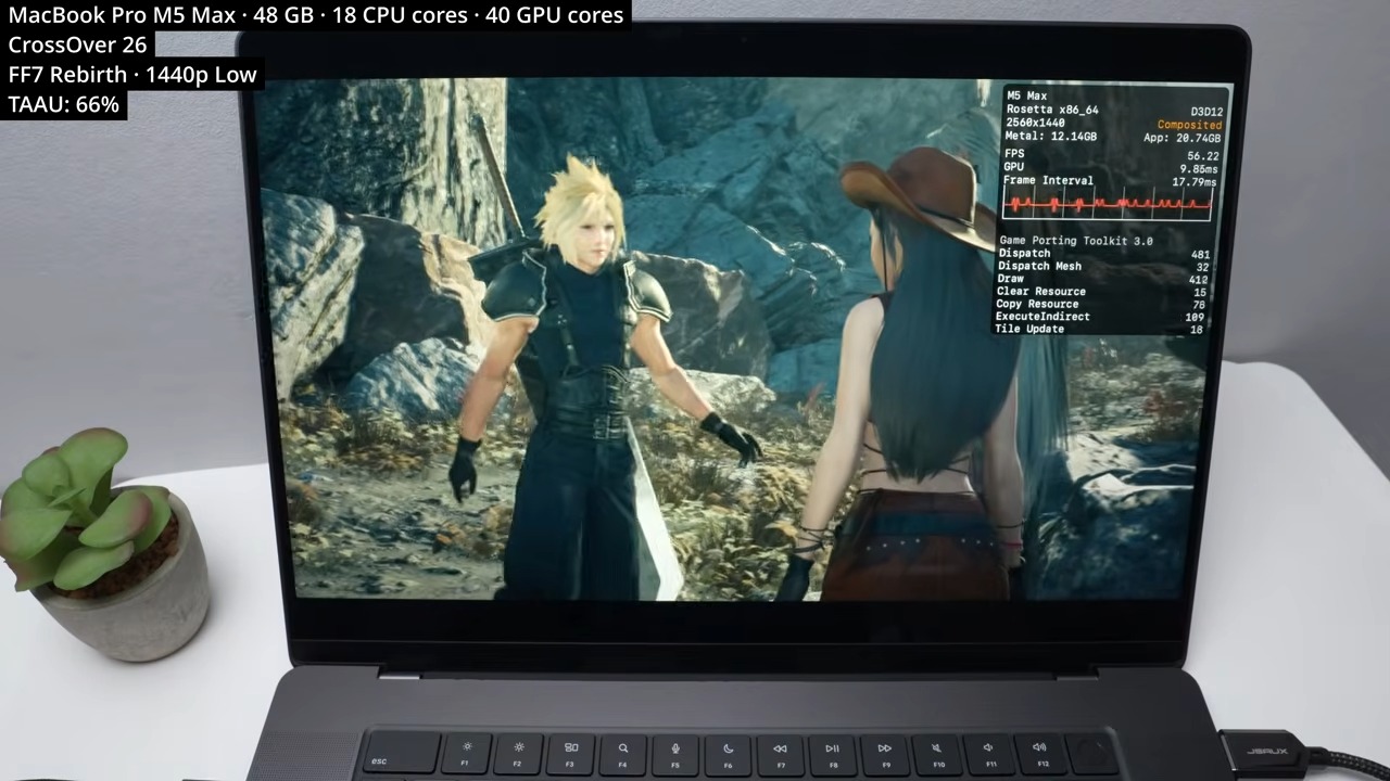 效果驚人!實測蘋果 M5 Max 透過 CrossOver 執行 Windows 3A 遊戲結果曝光 - 電腦王阿達 效果驚人!實測蘋果 M5 Max 透過 CrossOver 執行 Windows 3A 遊戲結果曝光 - 電腦王阿達