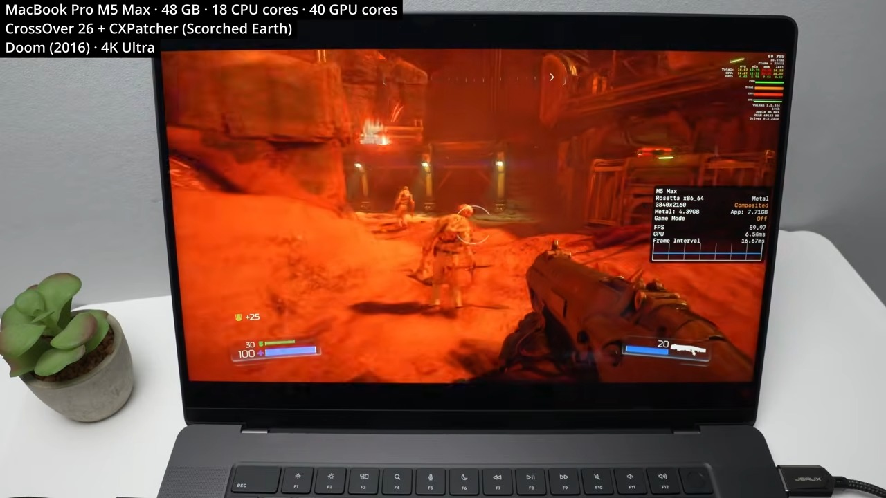 效果驚人!實測蘋果 M5 Max 透過 CrossOver 執行 Windows 3A 遊戲結果曝光 - 電腦王阿達 效果驚人!實測蘋果 M5 Max 透過 CrossOver 執行 Windows 3A 遊戲結果曝光 - 電腦王阿達