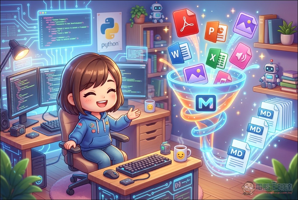 微軟開源超好用工具 MarkItDown：把 PDF、Word、PPT 一鍵轉成 AI 看得懂的 Markdown - 電腦王阿達