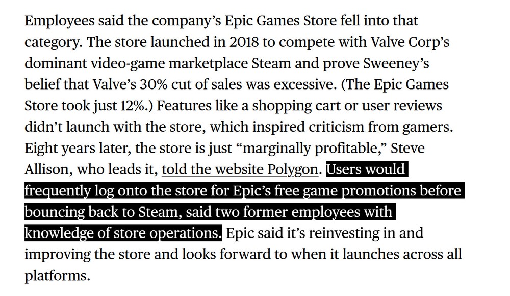 Epic 前員工爆料:玩家只來領免費遊戲,最後還是回到 Steam - 電腦王阿達 Epic 前員工爆料:玩家只來領免費遊戲,最後還是回到 Steam - 電腦王阿達