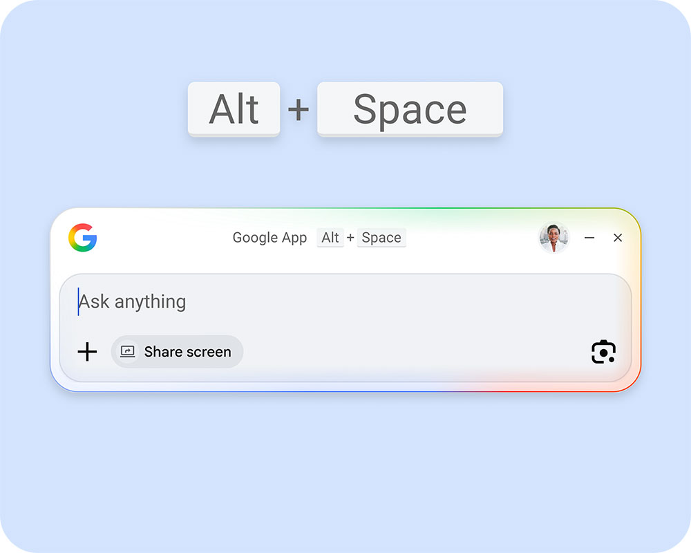 Google 新推出的 Windows 桌面應用已開放所有人使用,快速取用 Gemini、智慧鏡頭和搜尋等工具 - 電腦王阿達 Google 新推出的 Windows 桌面應用已開放所有人使用,快速取用 Gemini、智慧鏡頭和搜尋等工具 - 電腦王阿達