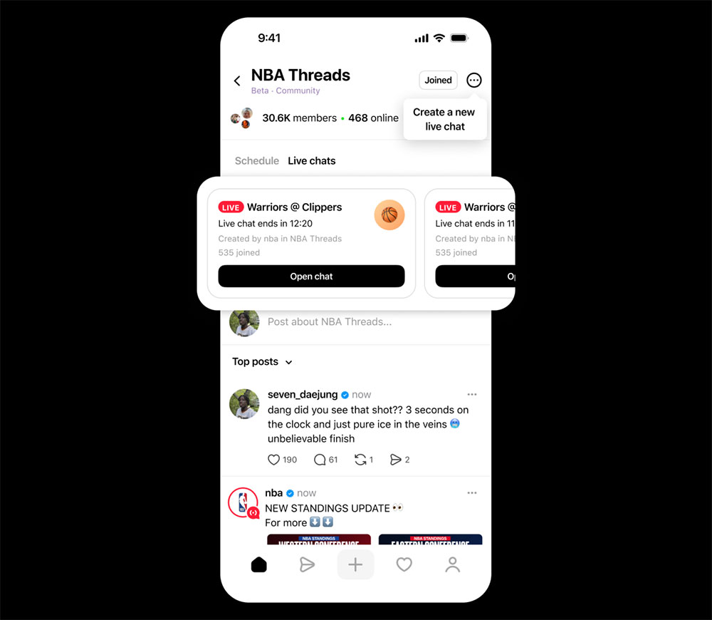 Threads 獲得即時聊天功能,可在直播時加入群組對話 - 電腦王阿達 Threads 獲得即時聊天功能,可在直播時加入群組對話 - 電腦王阿達