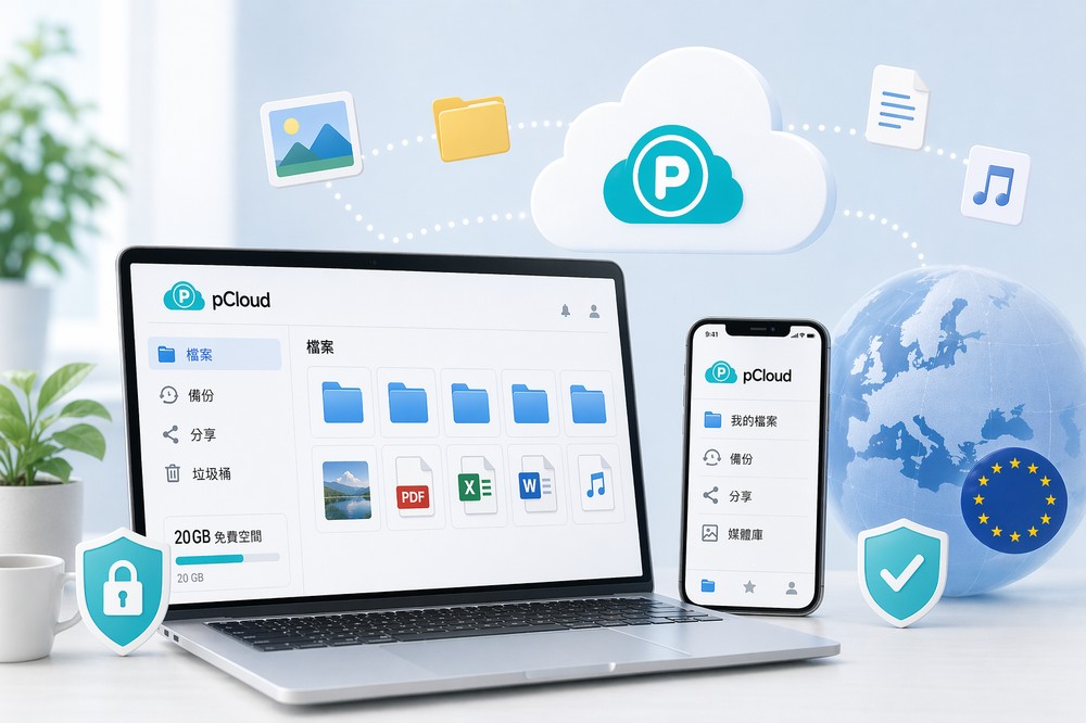 pCloud 推出註冊即可獲得 20GB 免費雲端空間活動，資料儲存在歐盟 - 電腦王阿達