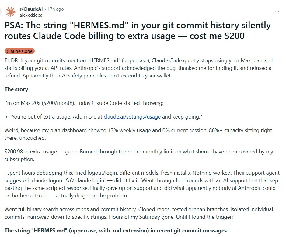 Claude Code 又出包!專案檔名裡只要有「這個字」就可能被亂收錢 - 電腦王阿達 Claude Code 又出包!專案檔名裡只要有「這個字」就可能被亂收錢 - 電腦王阿達