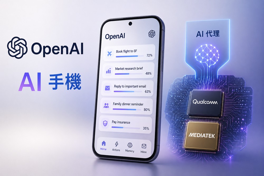 傳 OpenAI 正與高通、聯發科合作打造手機晶片,為自家 AI 手機計畫鋪路 - 電腦王阿達 傳 OpenAI 正與高通、聯發科合作打造手機晶片,為自家 AI 手機計畫鋪路 - 電腦王阿達