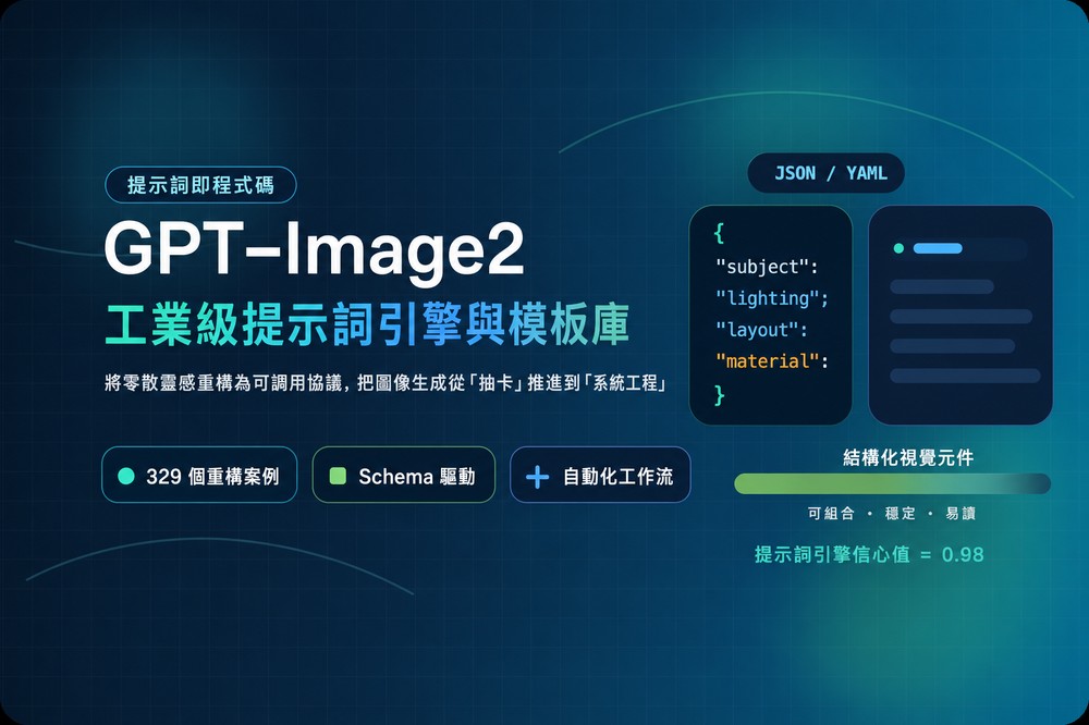 Awesome GPT Image 2 開源專案:收集超過 300 個實用提示詞案例,還整理成可重複使用的範本 - 電腦王阿達 Awesome GPT Image 2 開源專案:收集超過 300 個實用提示詞案例,還整理成可重複使用的範本 - 電腦王阿達