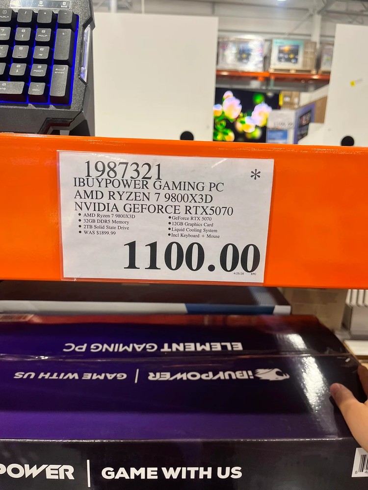 超幸運!國外網友在 Costco 撿到便宜,1,100 美元就帶走 Ryzen 9800X3D + RTX 5070 + 2TB SSD 遊戲電腦 - 電腦王阿達 超幸運!國外網友在 Costco 撿到便宜,1,100 美元就帶走 Ryzen 9800X3D + RTX 5070 + 2TB SSD 遊戲電腦 - 電腦王阿達