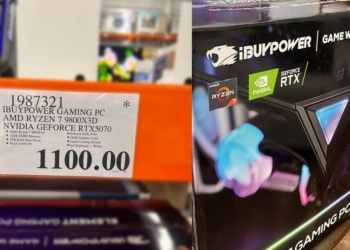 超幸運！國外網友在 Costco 撿到便宜，1,100 美元就帶走 Ryzen 9800X3D + RTX 5070 + 2TB SSD 遊戲電腦