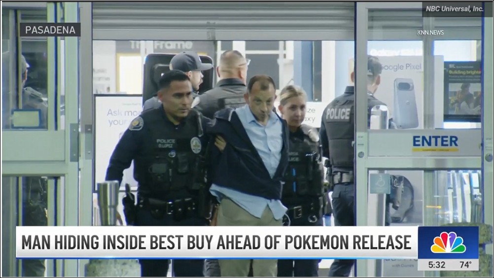 為了搶購Pokémon卡,45 歲男子打烊後藏在 Best Buy 裡過夜,遭員工發現報警逮人 - 電腦王阿達 為了搶購Pokémon卡,45 歲男子打烊後藏在 Best Buy 裡過夜,遭員工發現報警逮人 - 電腦王阿達