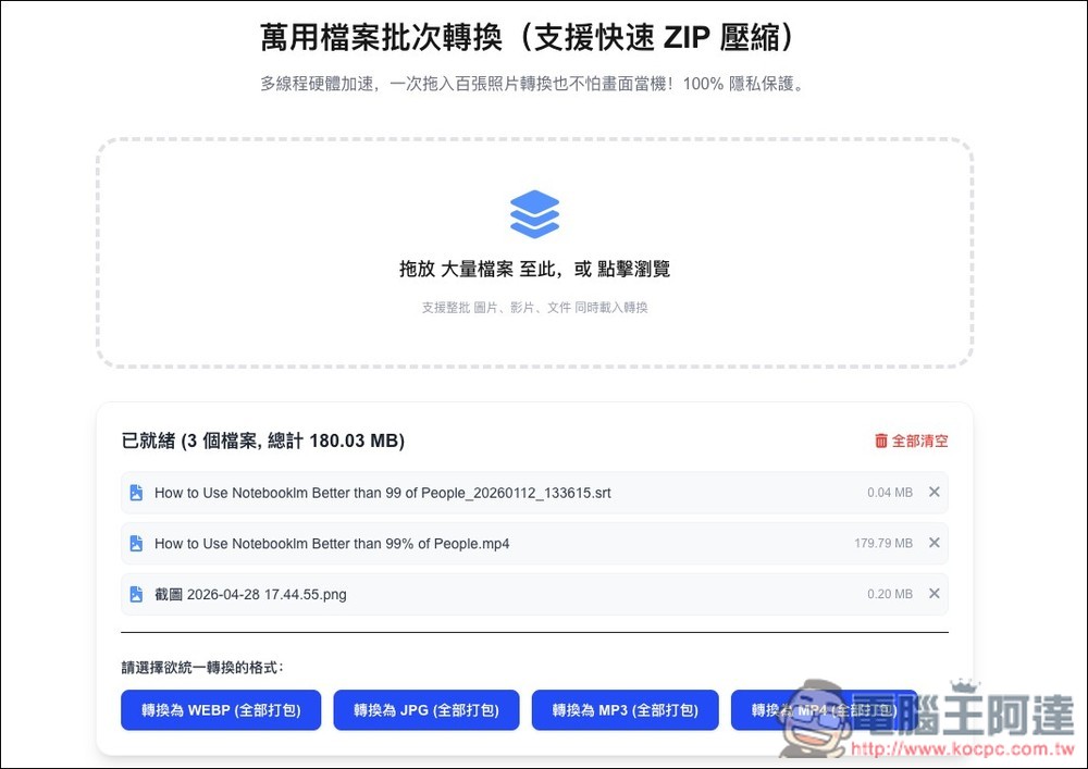 OmniConvert 萬用檔案批次轉換免費工具,所有過程都在本地完成,高隱私 - 電腦王阿達 OmniConvert 萬用檔案批次轉換免費工具,所有過程都在本地完成,高隱私 - 電腦王阿達
