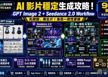 整理大量 GPT Image 2 + Seedance 2.0 提示詞使用案例，教你做出連貫性與角色一致性高的 AI 影片