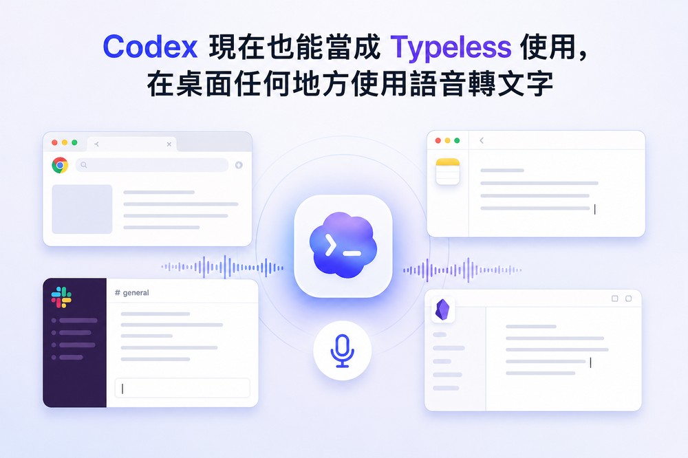 Codex 現在也能當成 Typeless 使用,在桌面任何地方使用語音轉文字!這篇教你怎麼打開 - 電腦王阿達 Codex 現在也能當成 Typeless 使用,在桌面任何地方使用語音轉文字!這篇教你怎麼打開 - 電腦王阿達