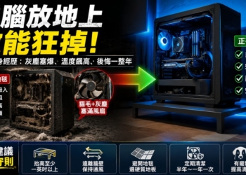 知名硬體外媒分享：把遊戲 PC 放地板一年後，直呼後悔！要大家別這樣做