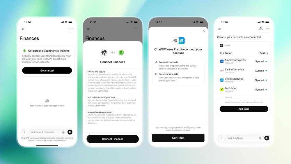 ChatGPT 推出個人理財功能,可連接銀行帳戶,讓 AI 協助分析財務狀況 - 電腦王阿達 ChatGPT 推出個人理財功能,可連接銀行帳戶,讓 AI 協助分析財務狀況 - 電腦王阿達