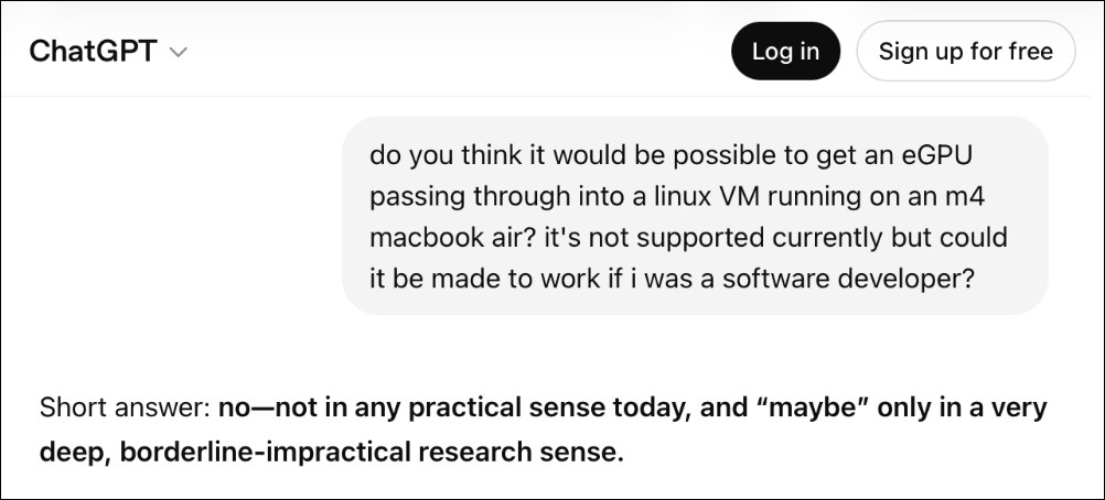 國外玩家成功把 RTX 5090 桌機旗艦顯卡連結 M4 MacBook Air,4K 遊戲效能暴漲 - 電腦王阿達 國外玩家成功把 RTX 5090 桌機旗艦顯卡連結 M4 MacBook Air,4K 遊戲效能暴漲 - 電腦王阿達