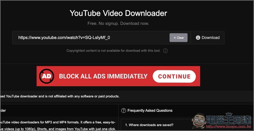 YTDown 一鍵下載 YouTube MP4、MP3 的免費工具,最高支援 1080p - 電腦王阿達 YTDown 一鍵下載 YouTube MP4、MP3 的免費工具,最高支援 1080p - 電腦王阿達