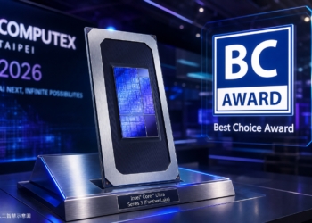 Intel Core Ultra Series 3 處理器勇奪 COMPUTEX 2026 Best Choice Golden Award