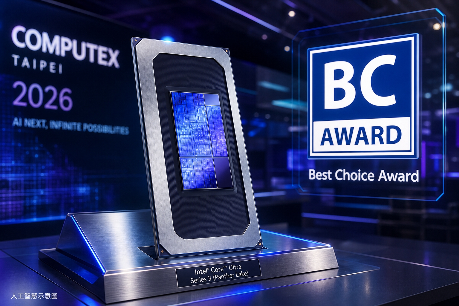 Intel Core Ultra Series 3 處理器勇奪 COMPUTEX 2026 Best Choice Golden Award - 電腦王阿達 Intel Core Ultra Series 3 處理器勇奪 COMPUTEX 2026 Best Choice Golden Award - 電腦王阿達