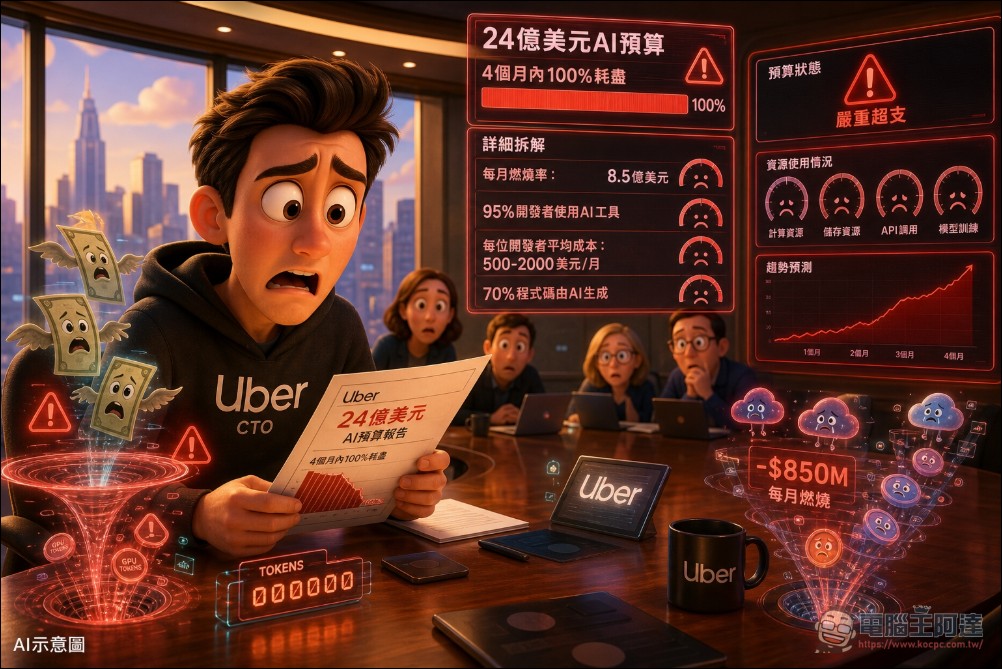 AI Token 成本已超越人力!Uber 四個月燒 34 億美元,Tokenmaxxing 狂潮下的荒誕戲碼 - 電腦王阿達 AI Token 成本已超越人力!Uber 四個月燒 34 億美元,Tokenmaxxing 狂潮下的荒誕戲碼 - 電腦王阿達
