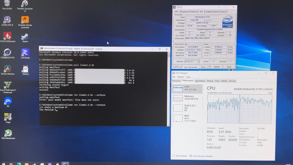 國外 YouTuber 實測 20 年前 Pentium 4 電腦跑本地 LLM,回答一個問題花了 33 分鐘 - 電腦王阿達 國外 YouTuber 實測 20 年前 Pentium 4 電腦跑本地 LLM,回答一個問題花了 33 分鐘 - 電腦王阿達