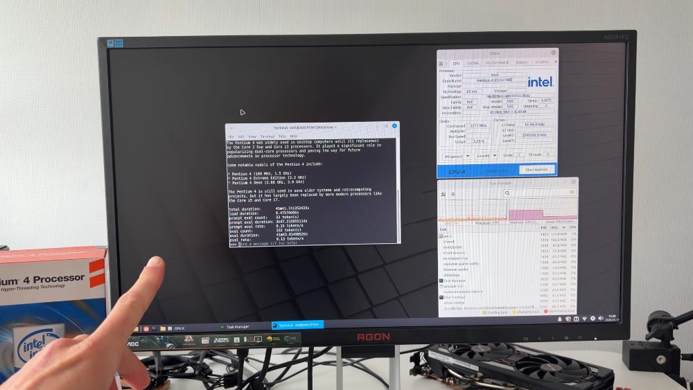 國外 YouTuber 實測 20 年前 Pentium 4 電腦跑本地 LLM,回答一個問題花了 33 分鐘 - 電腦王阿達 國外 YouTuber 實測 20 年前 Pentium 4 電腦跑本地 LLM,回答一個問題花了 33 分鐘 - 電腦王阿達