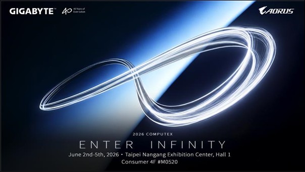 技嘉以「ENTER INFINITY」主題參展 COMPUTEX 2026 全面展現 AI 生態系與沉浸式電競體驗 - 電腦王阿達 技嘉以「ENTER INFINITY」主題參展 COMPUTEX 2026 全面展現 AI 生態系與沉浸式電競體驗 - 電腦王阿達