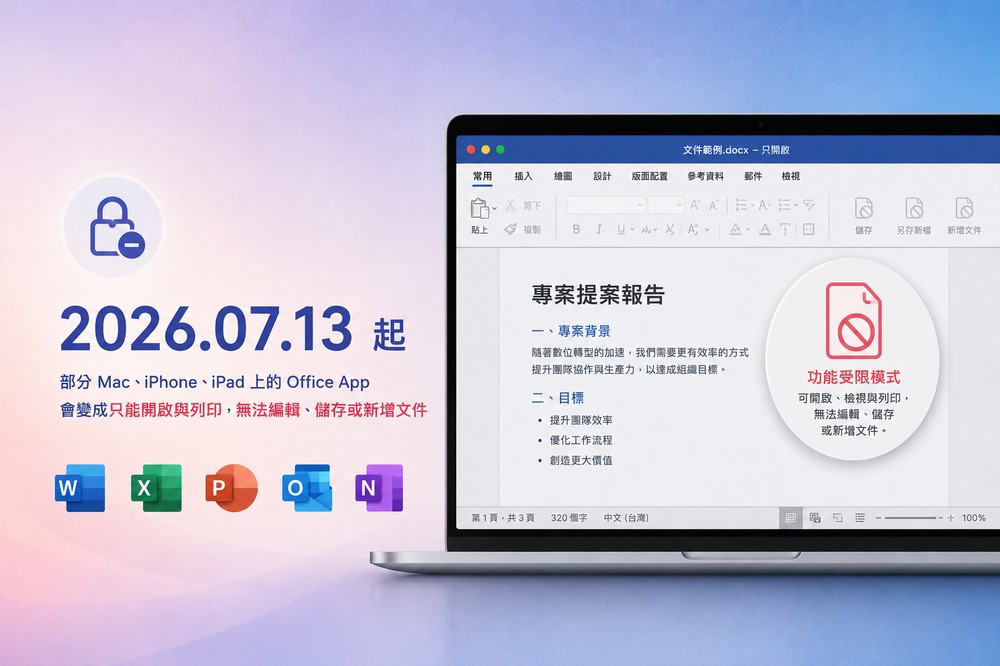 Office 2019 for Mac 用戶請注意!微軟宣布 7 月中起將無法編輯、儲存或新增文件 - 電腦王阿達 Office 2019 for Mac 用戶請注意!微軟宣布 7 月中起將無法編輯、儲存或新增文件 - 電腦王阿達