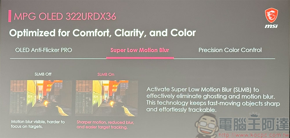 微星展出全球首款三模式 QD-OLED 電競螢幕,滿足不同遊戲類型的多元需求 - 電腦王阿達 微星展出全球首款三模式 QD-OLED 電競螢幕,滿足不同遊戲類型的多元需求 - 電腦王阿達