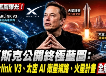馬斯克公開終極藍圖：Starlink V3、太空資料中心、月球質量投射器，以及一個 1,000 吉瓦的願景