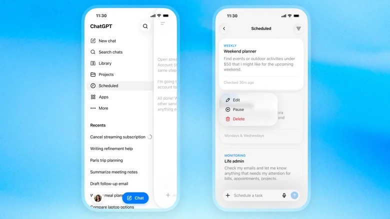 ChatGPT 推出全新「排程任務」功能,這是跟之前不一樣的地方 - 電腦王阿達 ChatGPT 推出全新「排程任務」功能,這是跟之前不一樣的地方 - 電腦王阿達
