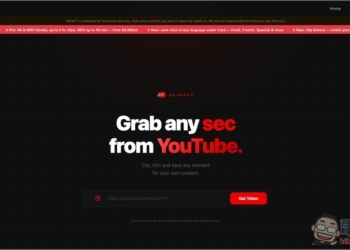 SLICEYT 可直接裁切 YouTube 指定片段並下載的免費線上工具，MP4、MOV、MP3 格式都支援