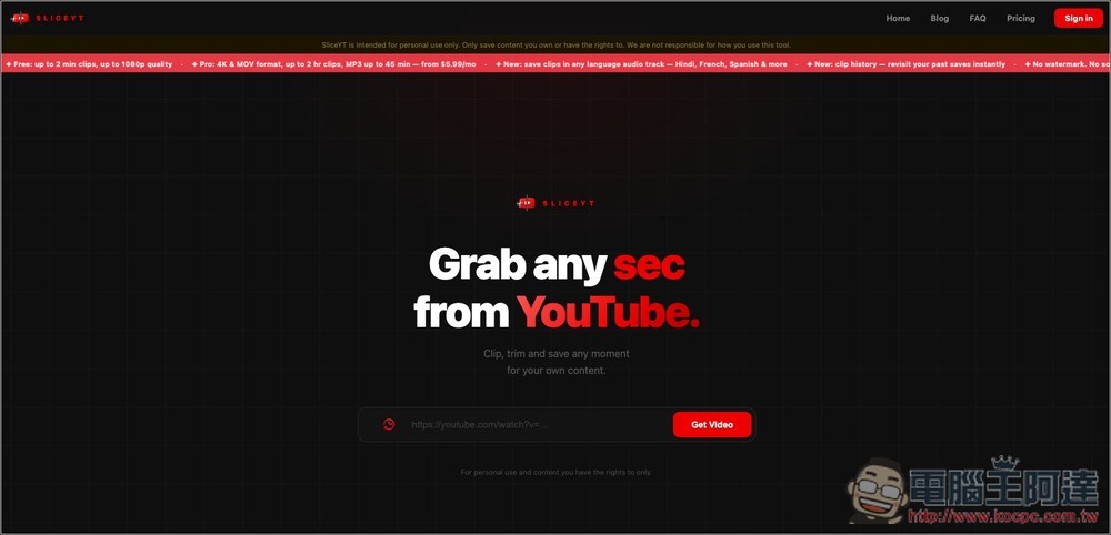 SLICEYT 可直接裁切 YouTube 指定片段並下載的免費線上工具,MP4、MOV、MP3 格式都支援 - 電腦王阿達 SLICEYT 可直接裁切 YouTube 指定片段並下載的免費線上工具,MP4、MOV、MP3 格式都支援 - 電腦王阿達