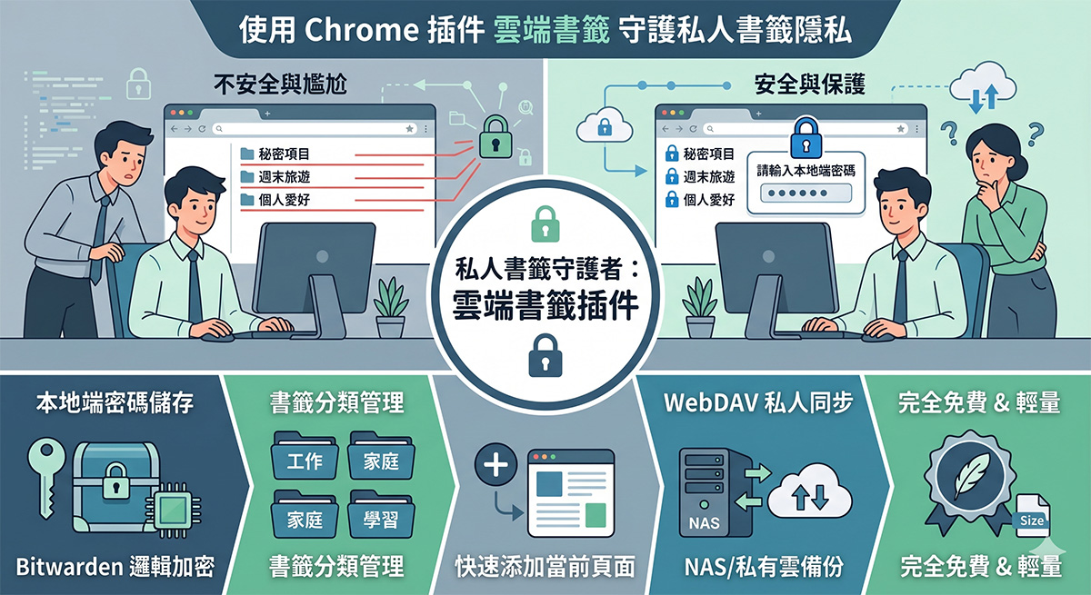 《Chrome插件-雲端書籤》| 告別隱私外洩!讓你的書籤擁有本地端的密碼防護 - 電腦王阿達 《Chrome插件-雲端書籤》| 告別隱私外洩!讓你的書籤擁有本地端的密碼防護 - 電腦王阿達