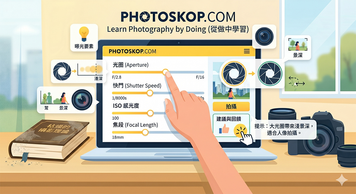 新手攝影必看!用「Photoskop」開啟你的互動式攝影學習之旅,告別枯燥理論 - 電腦王阿達 新手攝影必看!用「Photoskop」開啟你的互動式攝影學習之旅,告別枯燥理論 - 電腦王阿達