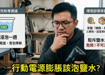 行動電源膨脹，該不該泡鹽水 ?