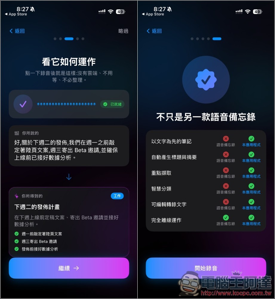 《語音轉文字離線錄音》使用 Apple 裝置端語音引擎,100% 離線,還支援 AI 摘要筆記 - 電腦王阿達 《語音轉文字離線錄音》使用 Apple 裝置端語音引擎,100% 離線,還支援 AI 摘要筆記 - 電腦王阿達