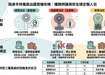 隨身手持風扇種類與攜帶出國注意事項懶人包